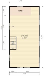 NAKASUKA☆BASE ﾚﾝﾀﾙｶﾞﾚｰｼﾞ 新居浜 間取り 2階